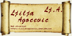 Ljilja Agočević vizit kartica